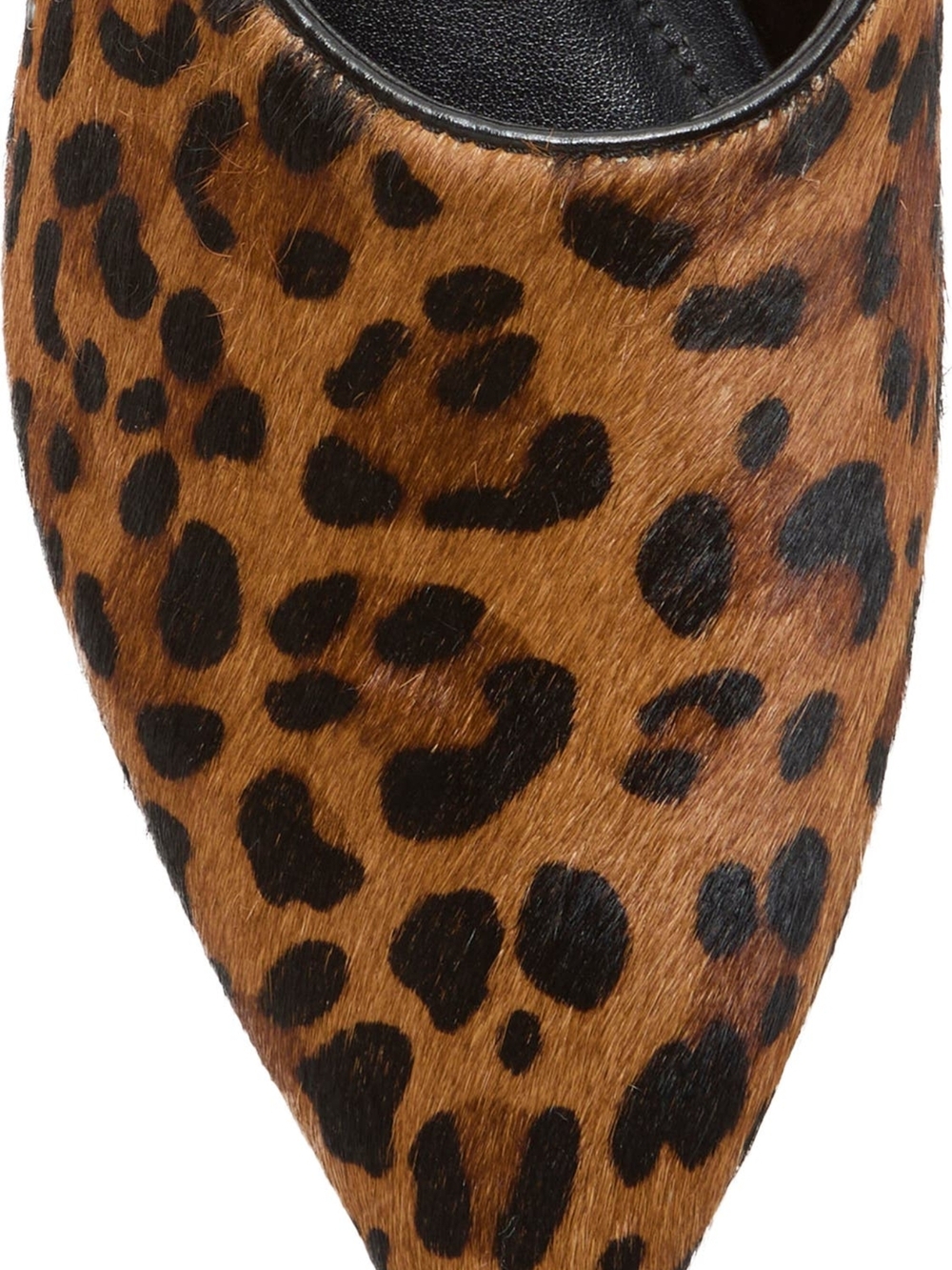 Sizes 5 To 9.5 Vince Camuto Genuine Calf Hair Leopard Print Pointed Toe Mule - Picture 10 of 11